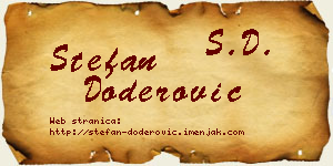 Stefan Doderović vizit kartica